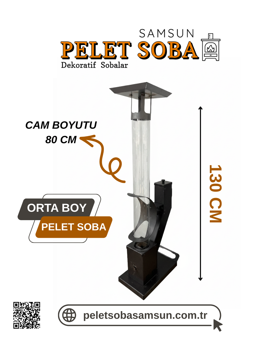 Füze Tipi Orta Boy 130 CM Pelet Soba