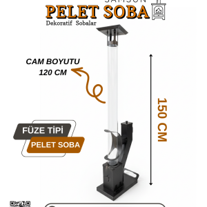 Füze Tipi Pelet Soba 150 CM En Büyük Boy